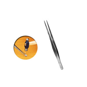T12008 VALLEJO 175mm STRAIGHT TIP STAINLESS STEEL TWEEZERS