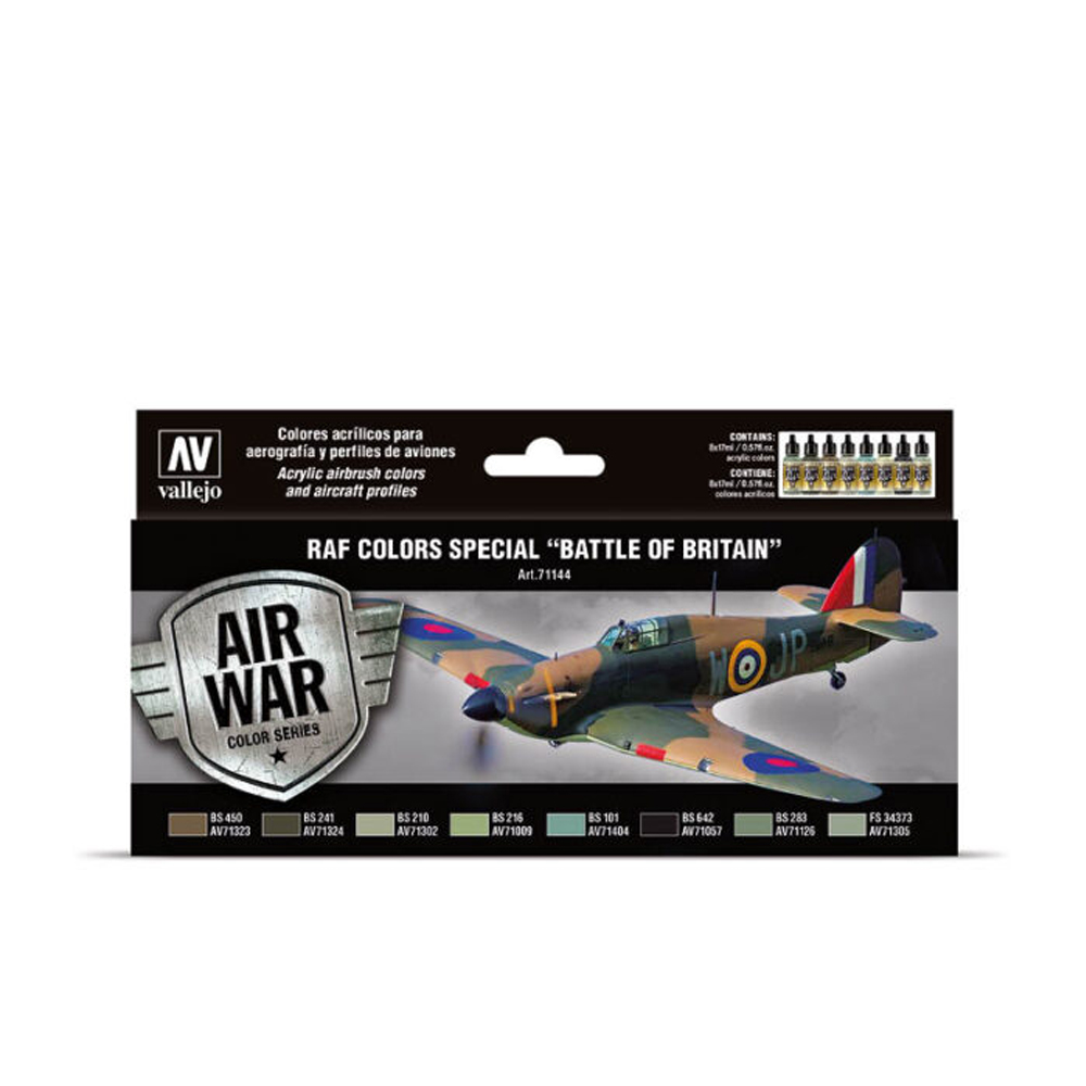 71144 VALLEJO AIR WAR COLOR SERIES SPECIAL BATTLE OF BRITAIN 8pcs set