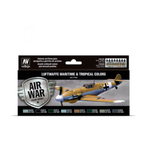 71164 VALLEJO AIR WAR COLOR SERIES- LUFTWAFFE MARITIME AND TROPICAL COLORS 8pcs set