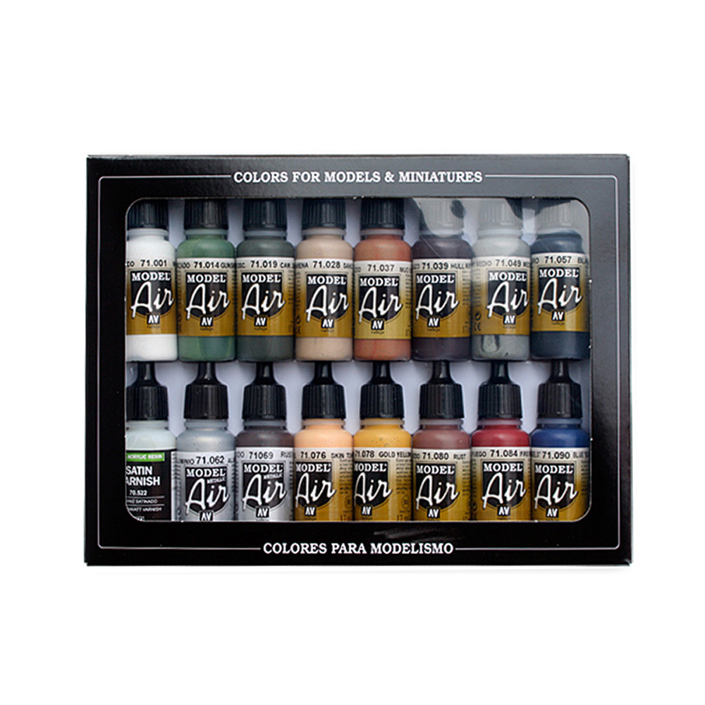 71191 VALLEJO MODEL AIR SET- RAILWAY COLORS EUROPE 16pcs set