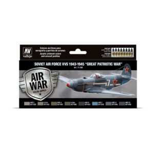 71198 VALLEJO AIR WAR COLOR SERIES- 1943 TO 1945 - GREAT PATRIOTIC WAR 8pcs set