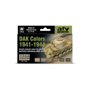 71207 VALLEJO AFV COLOR SERIES- DAK COLORS 1941-44 6pcs set
