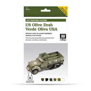 78402 VALLEJO AFV ARMOUR PAINTING SYSTEM SET- US ARMY OLIVE DRAB 6x8ml