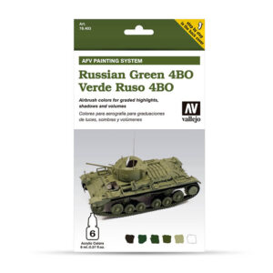 78403 VALLEJO AFV ARMOUR PAINTING SYSTEM SET- RUSSIAN GREEN 4BO 6x8ml