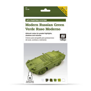 78408 VALLEJO AFV ARMOUR PAINTING SYSTEM SET- MODERN RUSSIAN GREEN 6x8ml