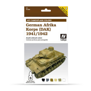78409 Vallejo AFV Armour Painting System Set- German Afrika Korps 1941by 42 DAK 6x8ml