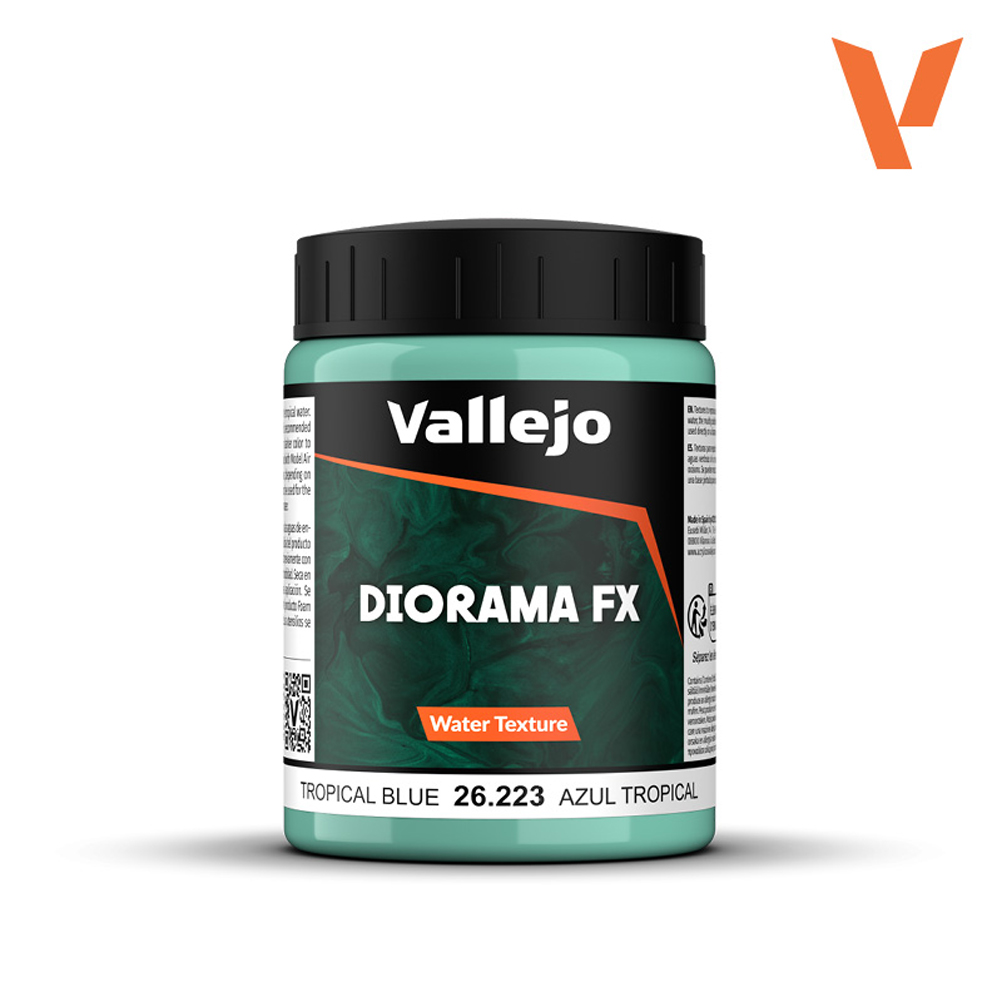 26.223 VALLEJO WATER TEXTURES 223-200ML. TROPICAL BLUE