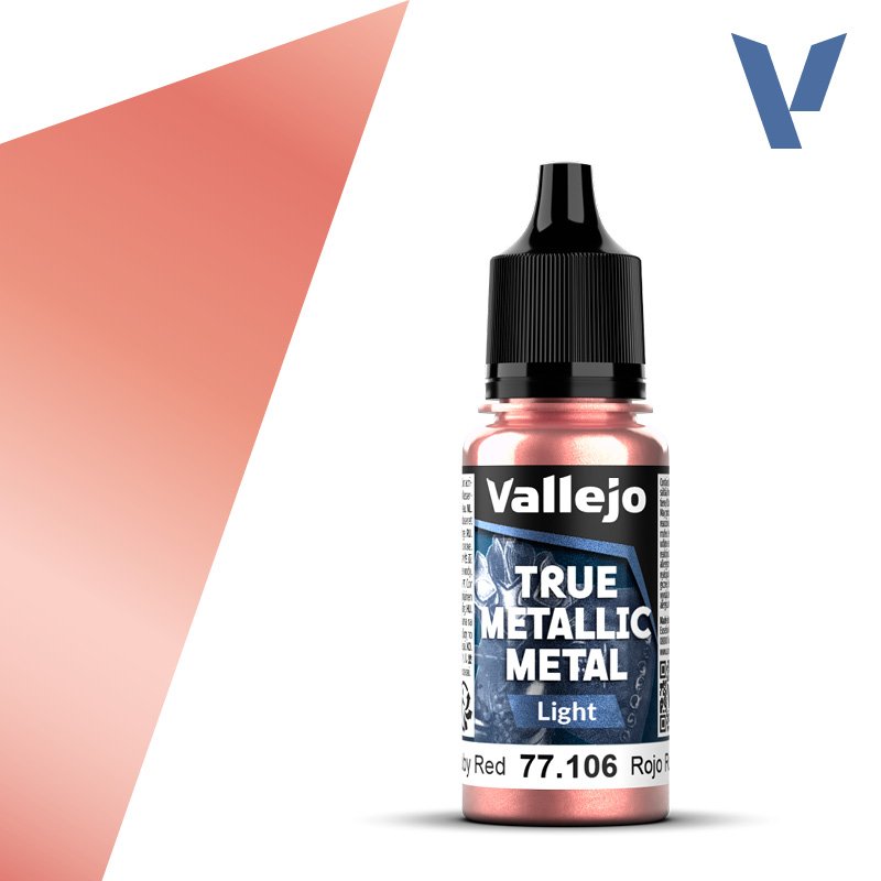 77.106 VALLEJO TRUE METALLIC METAL RUBY RED 18ml