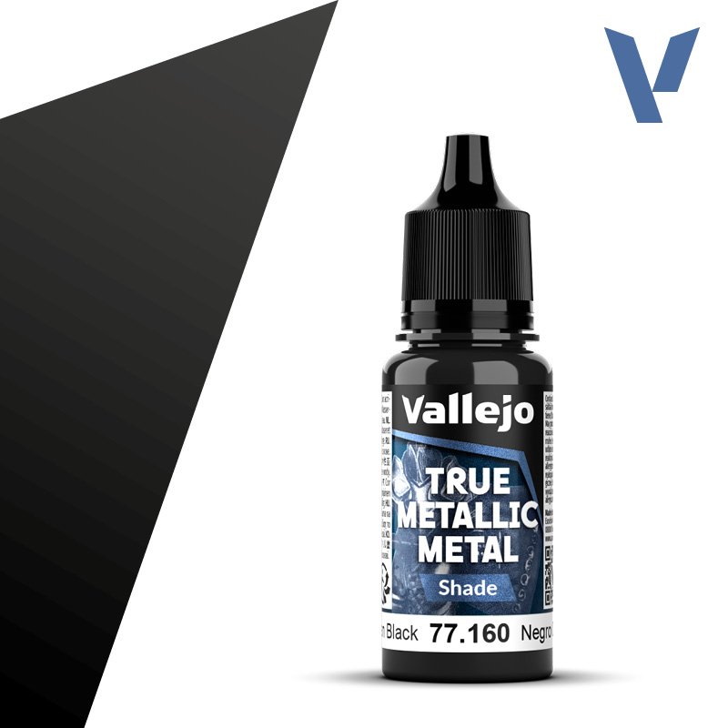77.160 VALLEJO TRUE METALLIC METAL OBSIDIAN BLACK 18ml